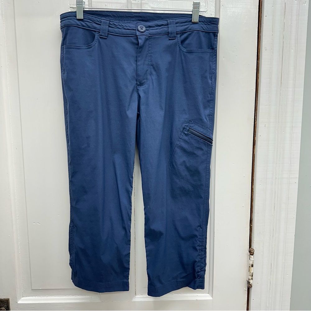 Eddie Bauer navy hiking capri capris women's 10‎ cinchable length